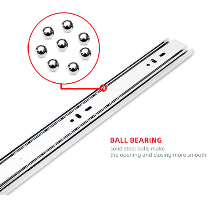 Ball Bearing Standard Full Extension Drawer Runner 350mm 45kg load Capacity