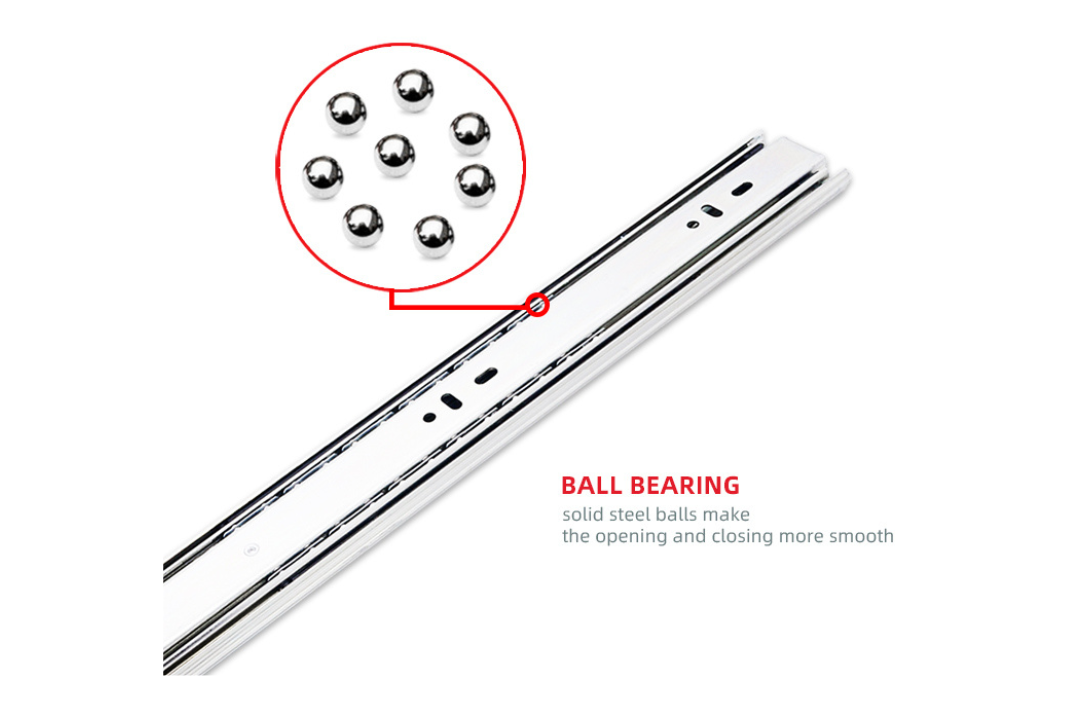 Ball Bearing Standard Full Extension Drawer Runner 350mm 45kg load Capacity