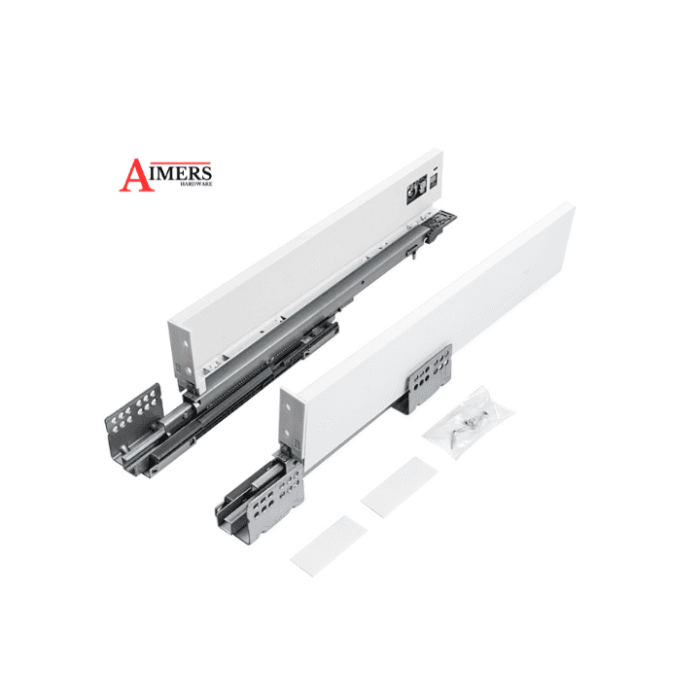 Kitchen Drawer System Soft Closing Metal Slim Box Drawer 450mm Depth 68/84mm Height