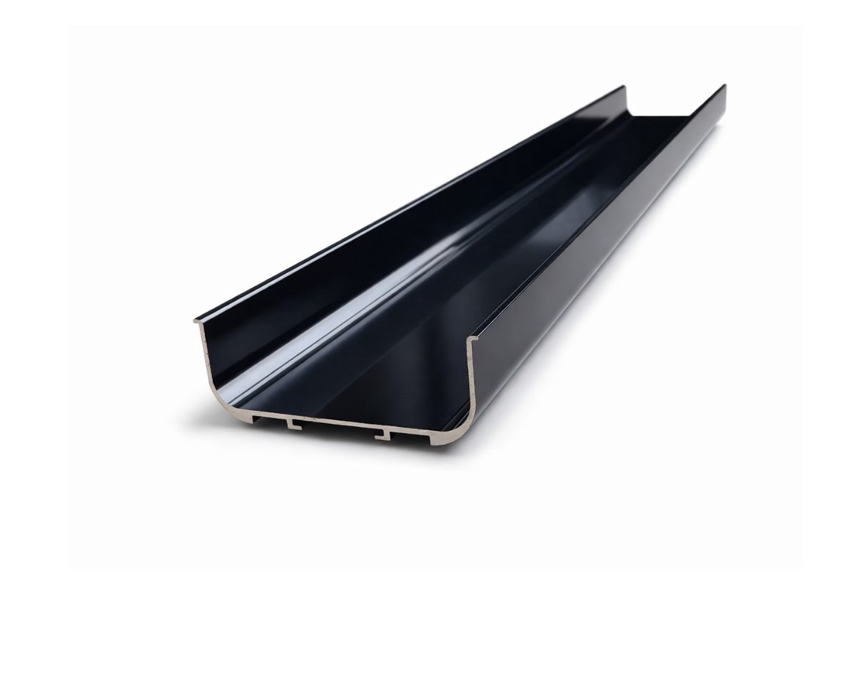 Profile handles gloss Profile Handle U-Shape – Gloss Black 4M Length